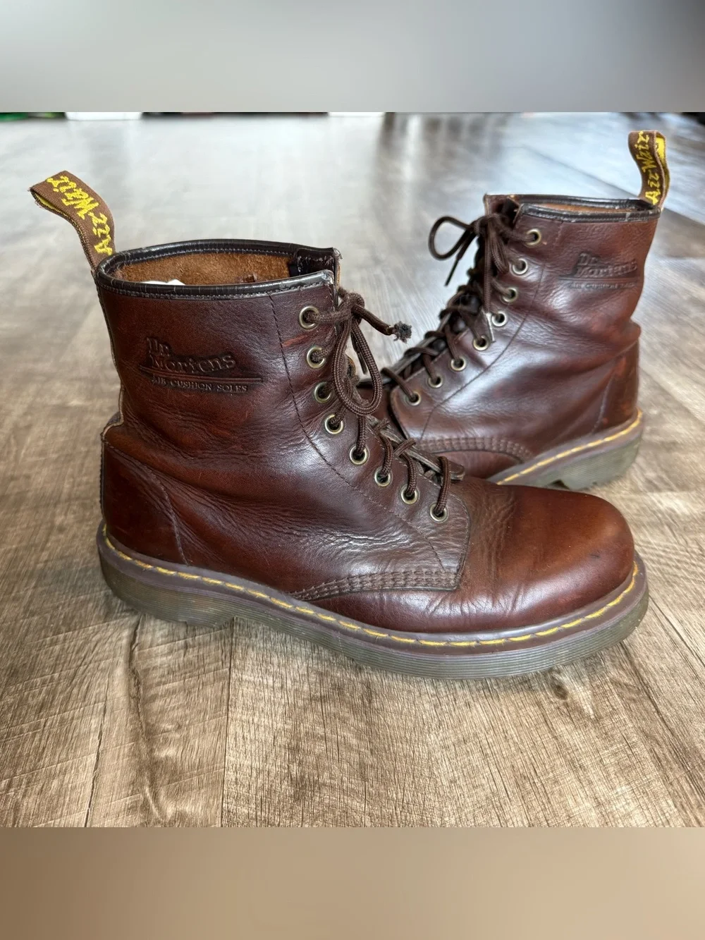 Dr Martens 1460 8-Eye Crazy Horse Brown Leather Boots Men US 10